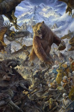 素晴らしい物語 Painting - 素晴らしいクマの戦士